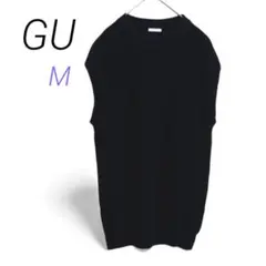 GU【M】メンズ レーヨン混 ノースリーブベスト