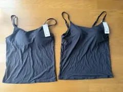 ユニクロ　エアリズム ブラック ブラキャミソール　２枚セット　おまとめ