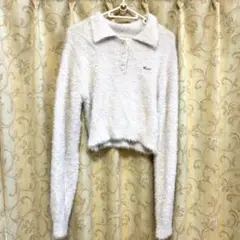 Emsexcite ニット セーターレディース シャギーポロNTPO