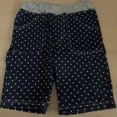 水玉模様ショートパンツ ネイビー 100cm~