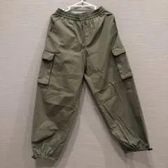 カーゴパンツ カーキ Lサイズ ウエストゴム