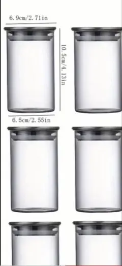 ガラス保存瓶 6個セットステンレス製蓋付き250ml新品未使用のサムネイル