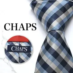 【美品】CHAPS レジメンタル ネクタイ ネイビー