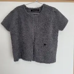 mizuiro ind ヘアリーヤーンフレンチスリーブカーディガン 新品　未使用