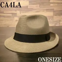 CA4LA　中折れハット　麻100%　ブラウン　DOU01888　ONESIZE