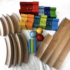 HABA 基礎積み木とクーゲルバーンセット　廃盤グリーンファネル　音の出るパーツ HABA 基礎積み木とクーゲルバーンセット 廃盤グリーンファネル