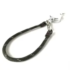 【パラコード製】リール付ハンドストラップ　モスグリーン反射　4mm みどり　緑