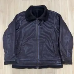 B-3 ムートンジャケット ダークブラウン レザー ボア ミリタリー
