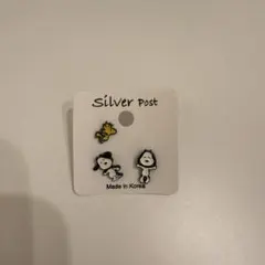 スヌーピーシリーズピアス silverPost