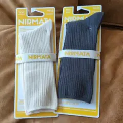 新品未使用)NIRMATA！レディース用！リブ編み靴下23-25cm！2足セット