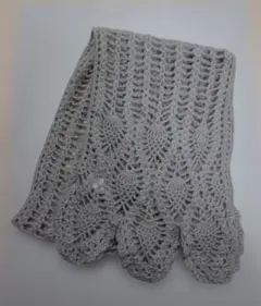 THE SHOP TK MIXPICE グレー レース編み マフラー