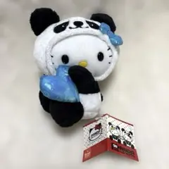 パンダ❤️キティ 着チャイナ ハート ぬいぐるみ 非売品 限定 レア ブルー