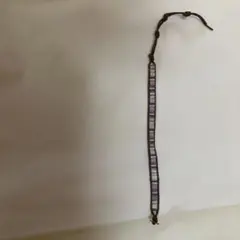 ミサンガ風　レトロな天然石ブレスレット ローズクォーツ　ストーンマーケット