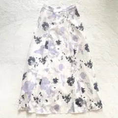 エージーバイアクアガール 花柄フレアスカート 38/M