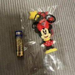 ミニーマウス シリコンストラップ 星型チャーム付き