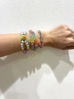 ハンドメイド　ヘアゴム　3点セット