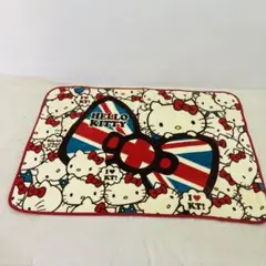 ハローキティ　ブランケット　毛布　ひざ掛け　イギリス　英国旗　リボン　サンリオ