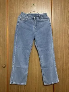 ライトブルー ストレートデニム パンツ