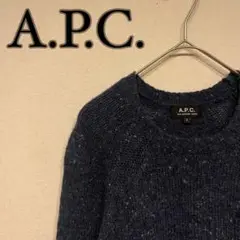 【美品】A.P.C. クルーネック 霜降り メランジ ウール ニット