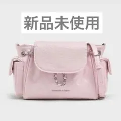 CHARLES & KEITH コットンキャンディピンク　リュック バッグ