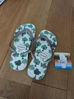 havaianas ビーチサンダル 木のデザイン 33-34