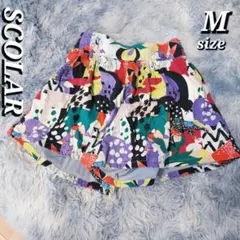 【人気ブランド】scolar スカラー カラフル総柄キュロット ショートパンツのサムネイル