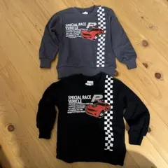 トレーナー 100cm グレー・黒 2枚セット