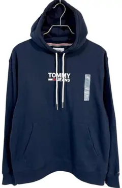 新品タグ付 TOMMY JEANS トミージーンズ パーカー 紺 S （ML相当