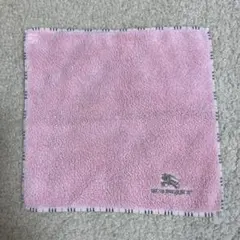バーバリー　タオルハンカチ　ピンク