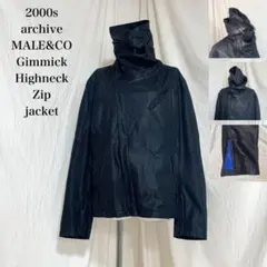 00s archive MALE&CO gimmick Highneck Zip