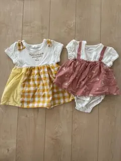 ベビー ロンパース、ワンピースの2点セットのサムネイル