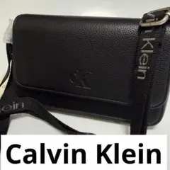 日本未入荷 カルバンクライン CK ロゴ型押し ショルダー フラップ バッグのサムネイル
