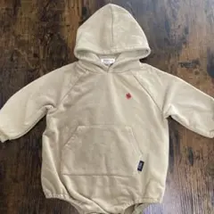 POLO ベージュ フード付きロンパース