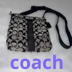 美品✨【COACH】コーチ シグネチャー ショルダーバッグ 斜め掛け ブラック