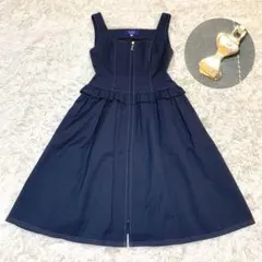 美品✨エムズグレイシー ジャンパースカート ワンピース デニム カメリアジップ 美品✨エムズグレイシー ジャンパースカート ワンピース デニム