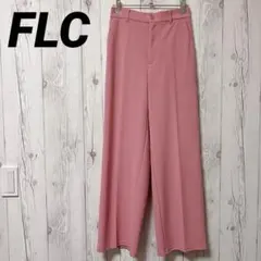 ワイドパンツ　ピンク　ストレートパンツ　オフィスカジュアル【FLC】しまむら