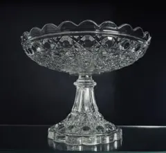 Baccarat　オールドバカラ/※美品　ディアマン 大型フルーツコンポート 輝くオールドバカラ ディアマンカレのコンポート#1 【19世紀後半