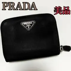 美品★PRADA★プラダ★2つ折り財布★三角プレート★ブラック★刻印あり