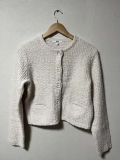 UNIQLO ユニクロ　ニットジャケット ホワイト M