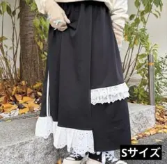 【idem】side line jersey lace skirt