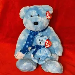 TY 1999 Holiday Teddy 雪模様の青2体