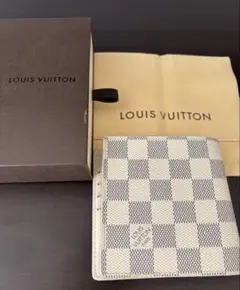 美品LOUIS VUITTON ダミエアズールポルトフォイユマルコ N60018