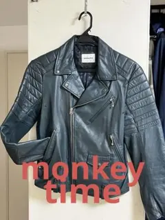 monkey time レザーライダースジャケット M羊革