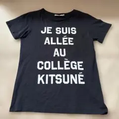 MAISON KITSUNÉ 半袖Tシャツ ブラック ロゴプリント Mサイズのサムネイル