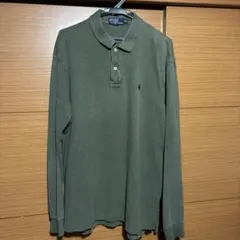 Polo by Ralph Lauren XL オリーブグリーン 長袖ポロシャツ