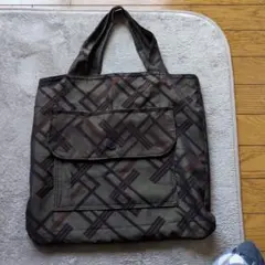 ブラウン幾何学模様トートバッグ