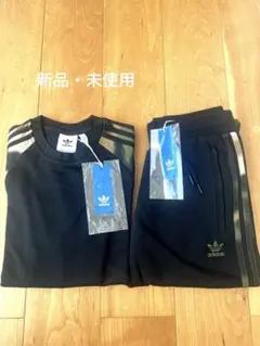 新品　adidas ブラック ジャージセット上下