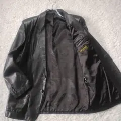 【美品】SK.LEATHER　ラムレザー　テーラードジャケット　M　ブラック　羊