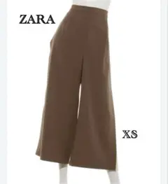 ZARA ガウチョパンツ ブラウンカーキ