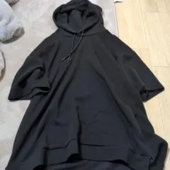 GU メンズ 半袖パーカー ブラック